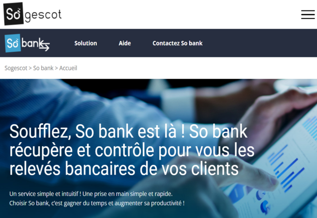 site de logiciel de connexion à la banque